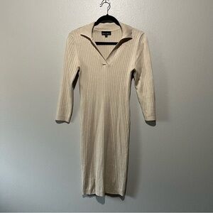 ALISON ANDREWS- NEW Long Sleeve Midi Dress with Collar Size S